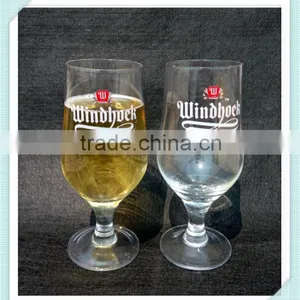 Hand Blown Beer Goblet Mouth Blow Beer Glass Cup With High Quality thumbnail-1