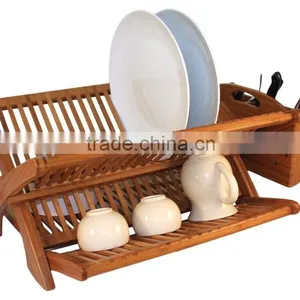 Bamboo Collapsible Eco Dish Rack thumbnail-1
