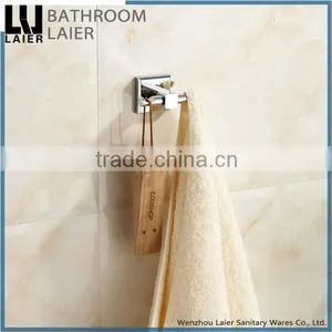 Simple Fancy Design Zinc Alloy Chrome Finishing Bathroom Sanitary Items Wall Mounted Double Robe Hook thumbnail-2