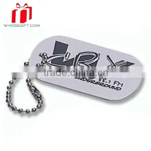 Promotional Custom Embossing Logo Silicone Dog Id Tag With Ball Chain thumbnail-1
