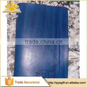 Embossed Soft Cover Leather Notebook With Elastic Band thumbnail-3