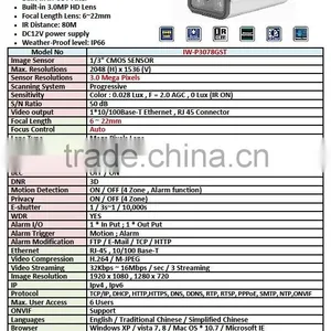 IW-P3078GST 80M IR Auto Focusing Water-proof IP Camera thumbnail-2