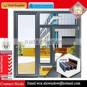 French Two Colors Aluminium Frame Casement Door and Window thumbnail-1