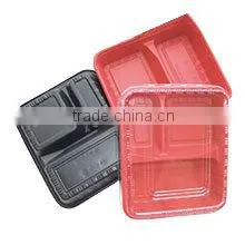 Disposable Take-away Food Container With Lid 3 Compartment Microwavable thumbnail-2