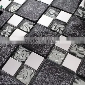 SMP20 Glass Mix Marble and Metal Mosaic Wedding Background Mosaic Decoration Indoor Mosaic thumbnail-3