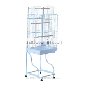 Pawhut 58" White Garden Decor Metal Bird Cage thumbnail-1
