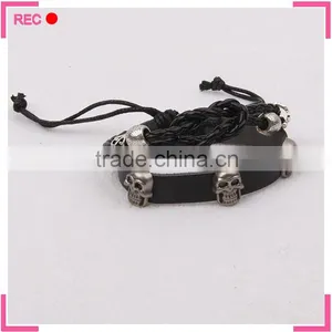 Braided Leather Bracelet With Eagle Decoration, Cheap Leather Bracelets thumbnail-1