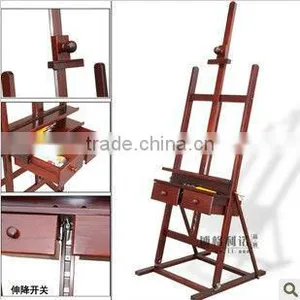 in Stock European Style Antique Wooden Easel Stand With Drawer thumbnail-3