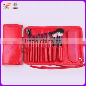 10-piece Makeup Brush Set With Wooden Handle and Aluminium Ferrule, OEM/ODM Orders Welcomed thumbnail-1