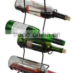 Countertop Black 4 Bottle Wine Rack thumbnail-1