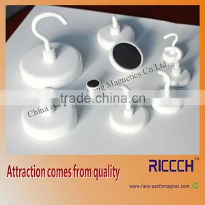 White Ferrite Magnetic Hooks thumbnail-1