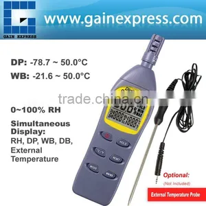 Portable Hygro-thermometer for RH, DB, DP, WB and External Temp C/F thumbnail-1