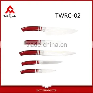 Stainless Steel Colorful Kitchen Knife Set With pp Block thumbnail-2