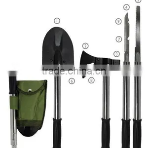 9 in 1 Multi-Use Mini Shovel / Axe | Hammer | Knife & Carrying Case thumbnail-1