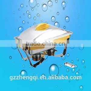 Restaurant Supplies Square Glod Plated Chafing Dish(ZQ66040B) thumbnail-1