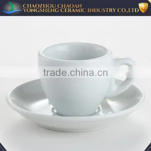 Porcelain White Ceramic Cup With Saucer Stands thumbnail-1