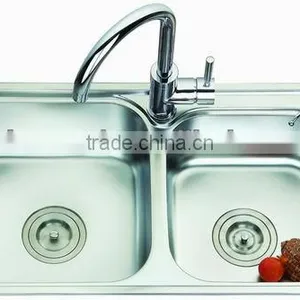 Double Bowl Stainless Steel Kitchen Sink thumbnail-1