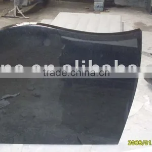 Shanxi Black Headstone, Chinese Absolute Granite Tombstone thumbnail-1