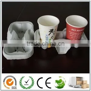 Environmentally Friendly Molded Pulp Cup Carrie/Colorful Cup Carrier thumbnail-2