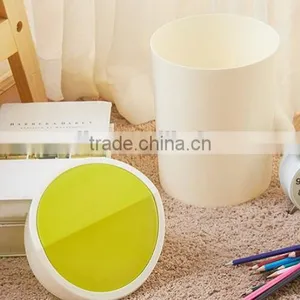 Colorful Multifunction Colorful Living Room Kitchen Bathroom Plastic With Cover Trash Bin Garbage Bin thumbnail-5