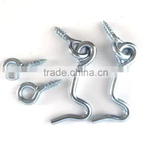 Easy Installation Heavy Safety Hook With Screw Eye, Zinc Plated thumbnail-1