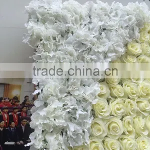 Artificial Silk Flower Wall in Factory Price for Wedding Decoration thumbnail-2
