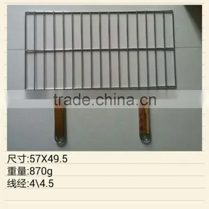 Double Handle Stainless Steel Barbecue Bbq Grill Wire Mesh Net thumbnail-1