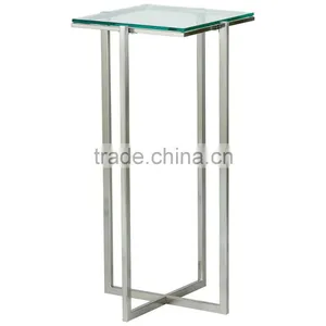 2015 New Design Glass Top Stainless Steel Base Coffee Table thumbnail-1