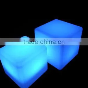 Led Light up Cube Coffee Table /bedside Illuminated PE Table With Led Light thumbnail-3