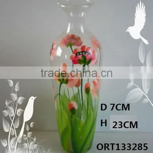 Decal Printing Glass Vase,sprayed Color Glass Vase thumbnail-1
