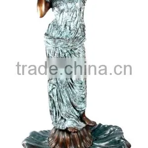 Outdoor Garden Decoration Metal Craft Life Size Bronze Sexy Girl Fountain for Sale thumbnail-4