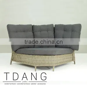 Hanna Wicker Sofa Corner- Modern Outdoor Wicker Furniture - Rattan Corner Sofa Sets thumbnail-4