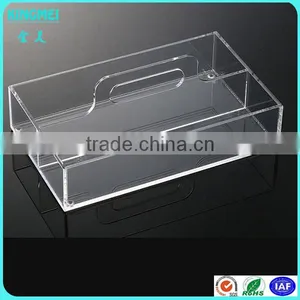 Clear Acrylic Mirror Food Tray With Handle thumbnail-2