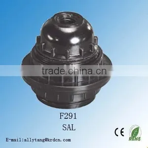 Black E27 Screw Type Bakelite Lamp Holder thumbnail-1