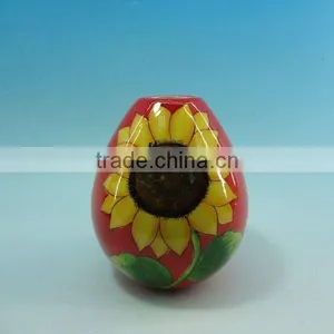 Sunflower Handpainted Mini Ceramic Vase for Home Decoration thumbnail-1