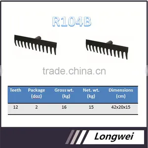 Garden Tools 12 Teeth Carbon Steel Rakes thumbnail-2