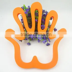 Colorful Palm Shape Silicone Rubber Kithchenware Goods Cooking Pot Mats Cup Pads thumbnail-2