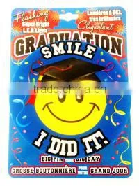 Custom Attractive Graduation Dfesign Led Flashing Big Pin thumbnail-2