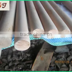 Natural Wooden Broom Stick One End Flat One End Dome thumbnail-1