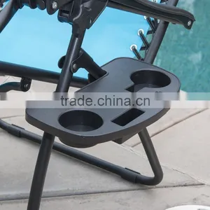 2 Pack Patio Pool Sky Blue Adjustable Folding Anti Gravity Lounge Chair thumbnail-2