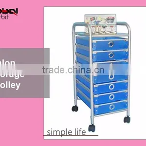 Easy To Move Plastic Drawer Organizer Mobile Office Storage Drawer Trolley Cart thumbnail-5