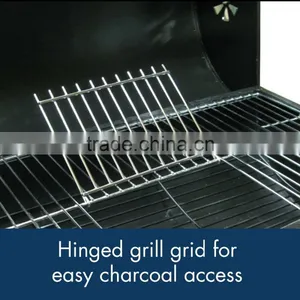 30" Inch Barrel Charcoal BBQ Grill With Trolley thumbnail-4
