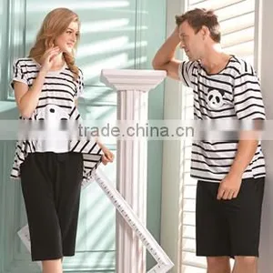 Black Striped Couple Pajamas/family Pajama Sets / Men and Women Pajamas thumbnail-1
