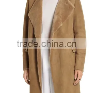 New Arrival Wholesale Winter Ladies Shearling Coat OEM Service thumbnail-1