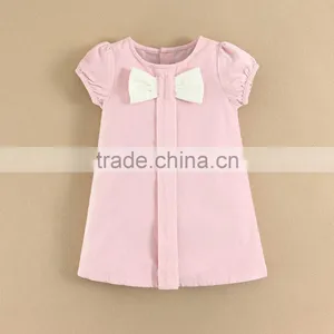 PINK Child Clothes Kids Clothing Summer 100%Cotton Children Dress Kids Dress Girls thumbnail-1