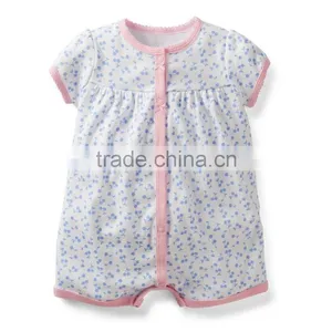 2014 Wholesale Baby One Piece Outfit Cherry Print Creeper Snap Rompers Cute Kids Girl Jumpsuit thumbnail-1