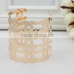 American Fashion Hollow Gold Bangles,wholesale Open Metal Bracelet Bangle for Costume thumbnail-3