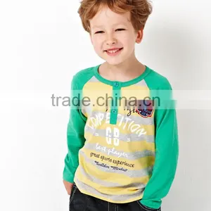 Half Open Collar Cotton t Shirt With Raglan Sleeves thumbnail-1