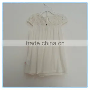 Children Girls Chiffon Printed Lace Sleeve t Shirt, Beautiful Girl t Shirt, Fancy Gril Short Sleeve t Shirt thumbnail-3