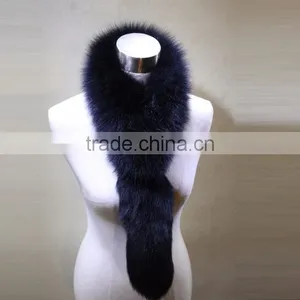 Myfur New Fashion Ladies Winter Whole Skins Genuine Navy Color Fox Fur Scarf thumbnail-1